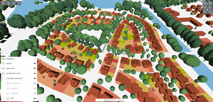 Overzicht groene wijk