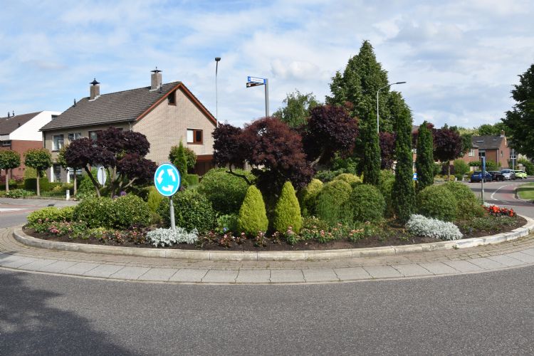 Op de vier rotondes staat ook een vaste beplanting
