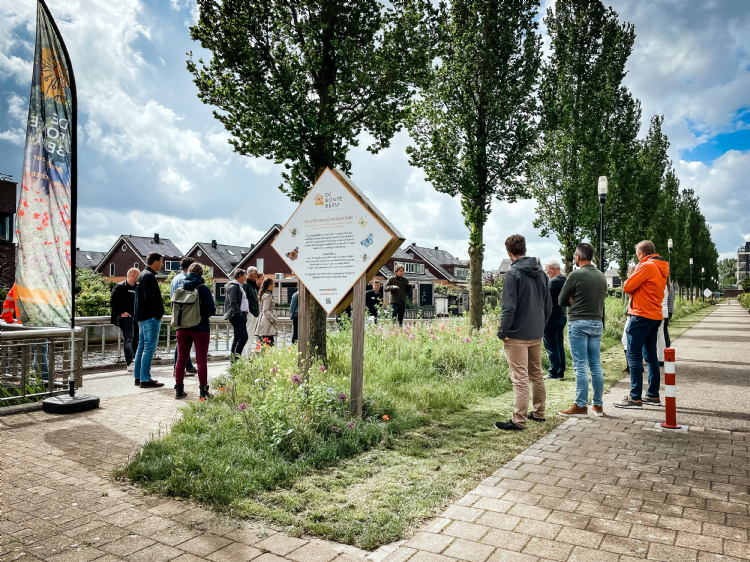 Informatiepanelen over <i>De Bonte Berm</i> dienen ook als insectenhotel Informatiepanelen over <i>De Bonte Berm</i> dienen ook als insectenhotel