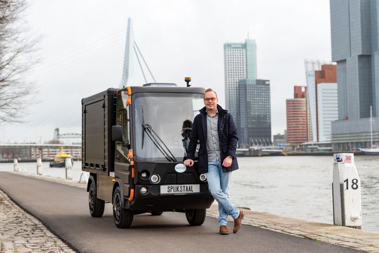 Geoffrey Jacobs met de SP1000 Geoffrey Jacobs met de SP1000