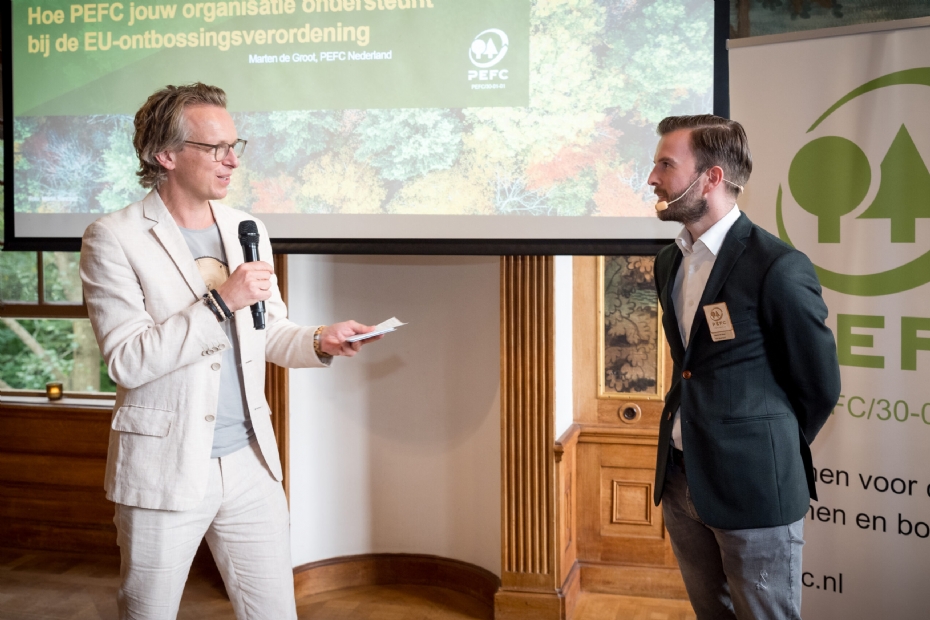 Sprekers tijdens de PEFC Jaarbijeenkomst 2024 Sprekers tijdens de PEFC Jaarbijeenkomst 2024