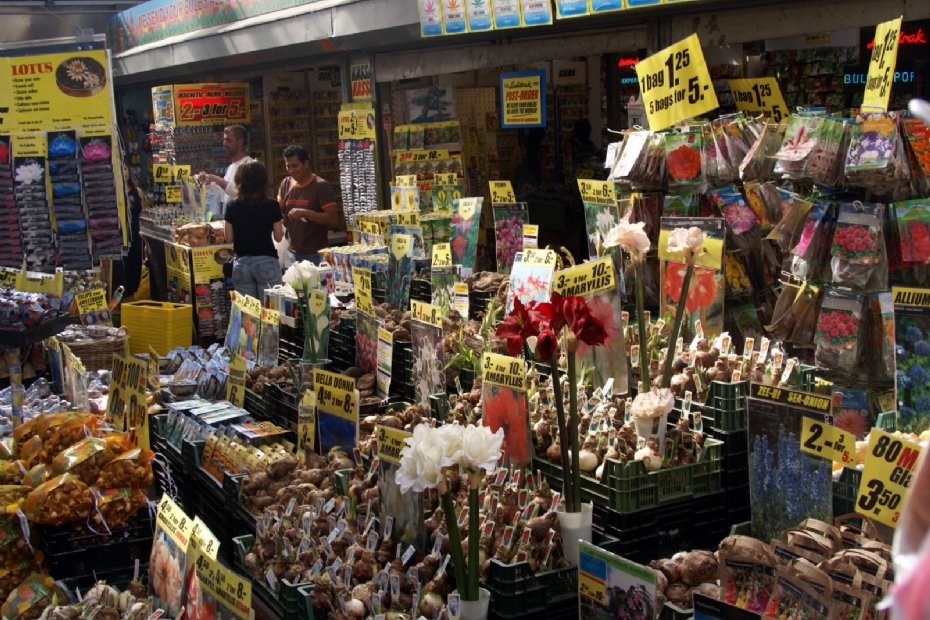 Amsterdam: bloemenmarkt aan de singel Amsterdam: bloemenmarkt aan de singel