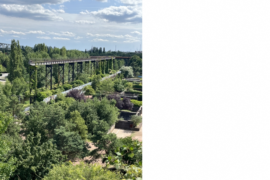 Het begroeide staal in Duisburg Het begroeide staal in Duisburg