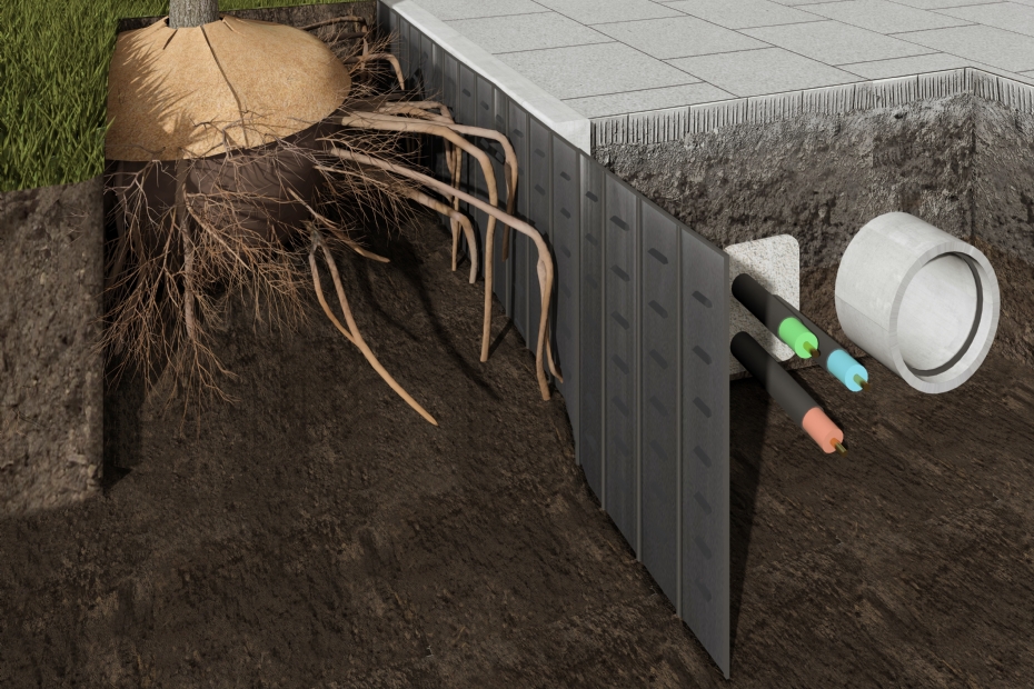 Wortelgeleiding Tree Root Guiding (TRG) van GreenMax Wortelgeleiding Tree Root Guiding (TRG) van GreenMax