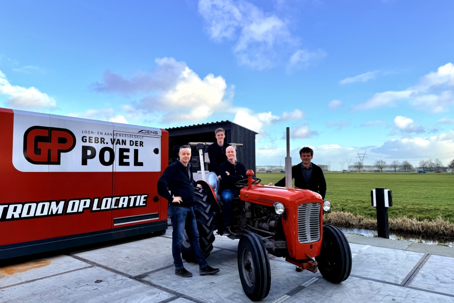 vlnr Jeroen Brugman, Wessel van der Poel, Dammie van der Poel en Jeanno van der Ploeg