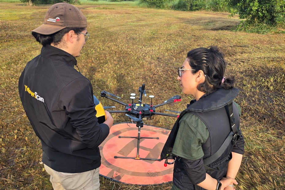 Drone gereed voor zijn vlucht Drone gereed voor zijn vlucht