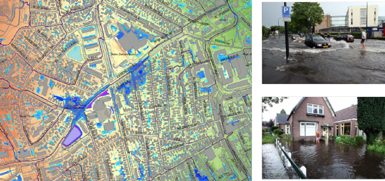 Wolk kaart Sprengenweg gekoppeld aan praktijk van wateroverlast Wolk kaart Sprengenweg gekoppeld aan praktijk van wateroverlast