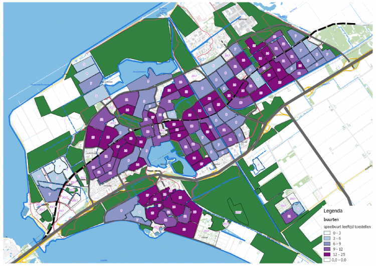 Figuur 3 Informatie over leeftijdsopbouw toestelbestand per speelbuurt