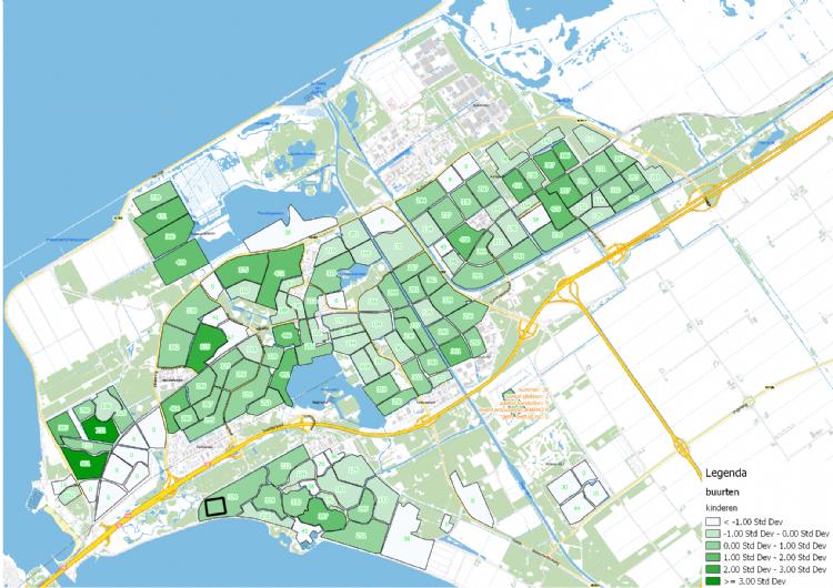 Figuur 5 Informatie over aantal kinderen per speelbuurt Figuur 5 Informatie over aantal kinderen per speelbuurt