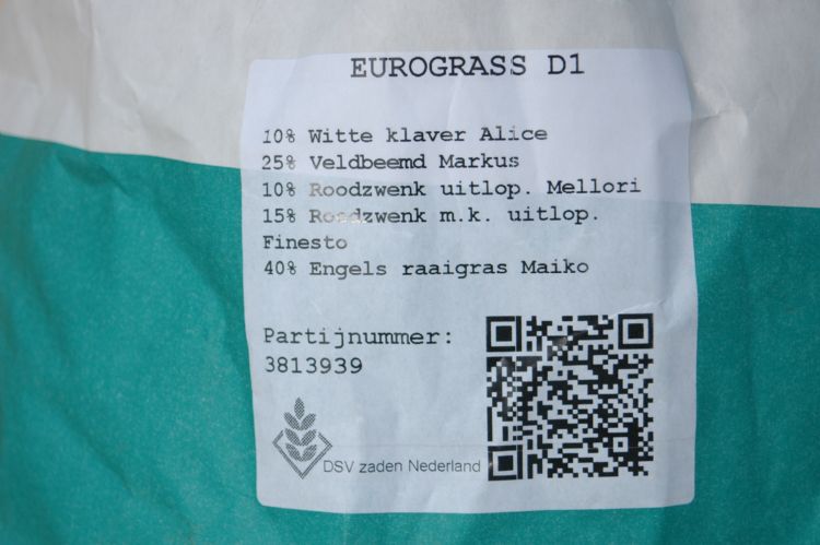 Eurograss D1: Samenstelling mengsel Eurograss D1: Samenstelling mengsel