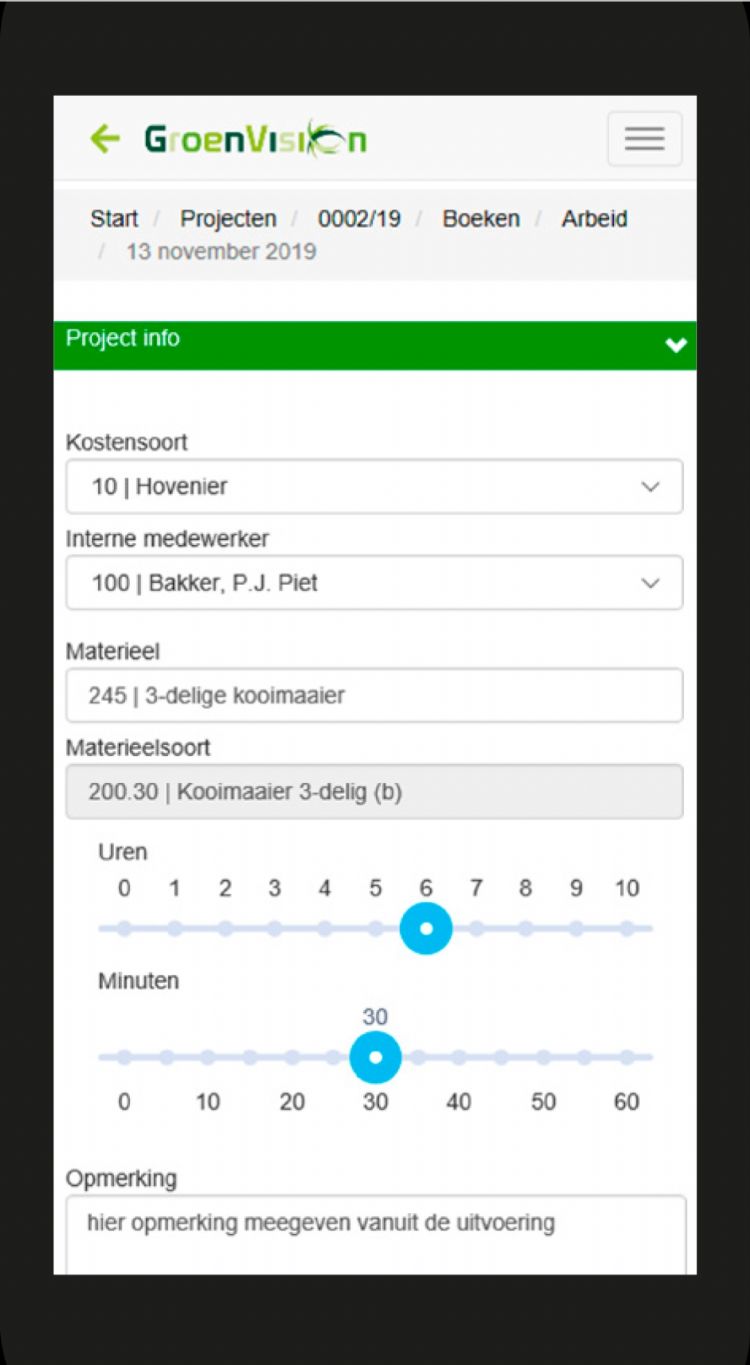 iPhone-scherm Vision Mobile