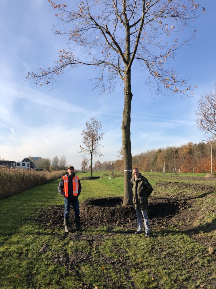Wim Baijense (links) en Dirk Doornenbal (rechts) aan de Godendreef Wim Baijense (links) en Dirk Doornenbal (rechts) aan de Godendreef