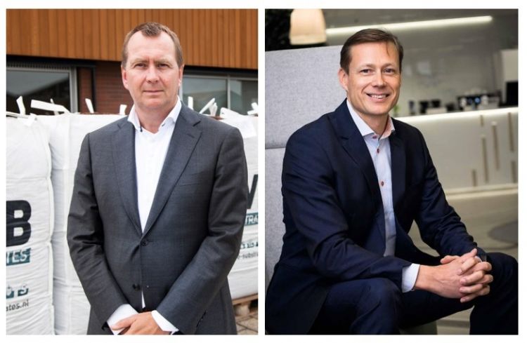 Peter Jan Kuiper (CEO BVB Substrates) en Vesa Tempakka (CEO Vapo Group)
