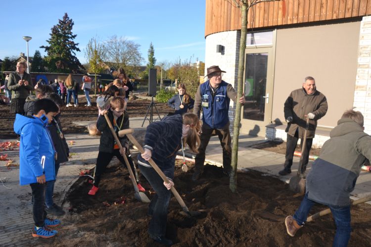 20.000-bomenproject in de gemeente Gennep. Vrijwilligersorganisatie IVN verzet hiervoor bergen.