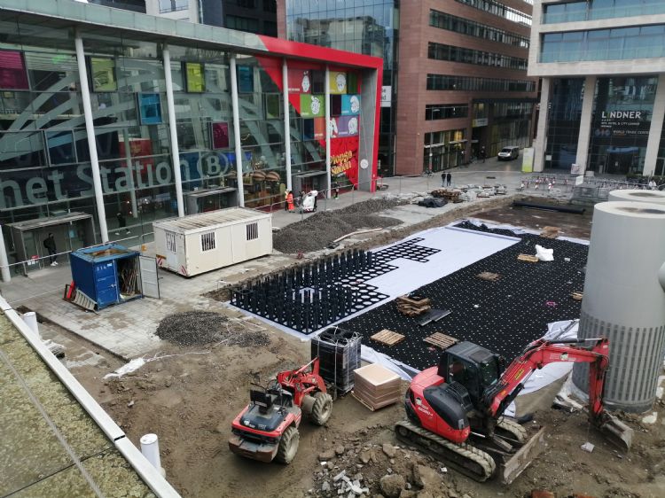 Het Mediaplein wordt opgebouwd met TreeParkers