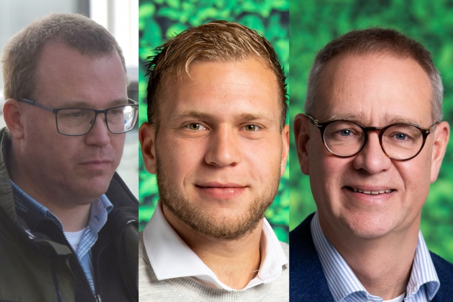 Vlnr Martien van Eekelen, Laurens Lingen, Dirk Doornenbal