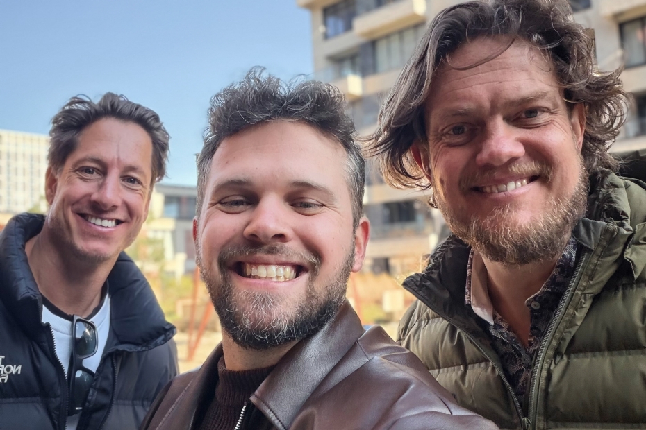 De makers, v.l.n.r.: Bas Koole, Martijn Postma en Stijn Mertens